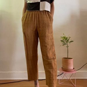 Marty Jean Quilted Pants with Elastic Waist & Pockets Size 1